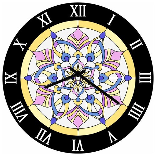 фото Svs настенные часы svs 4002817 витражный узор