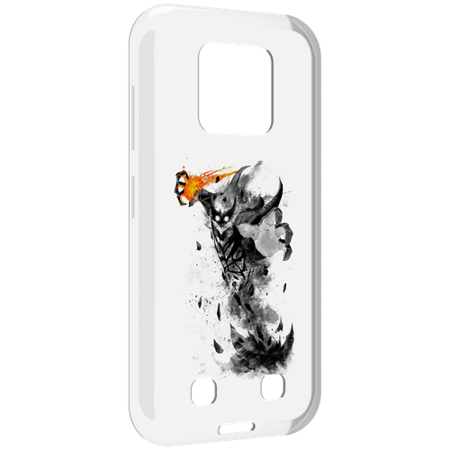 Чехол MyPads nevermore черно белый для Oukitel WP18 задняя-панель-накладка-бампер