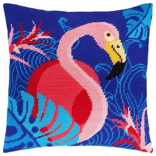 Набор для вышивания подушки Фламинго V198, 40x40 см