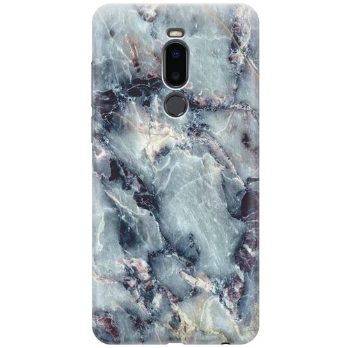 фото Re:paчехол - накладка artcolor для meizu note 8 с принтом "бледно-синий мрамор"