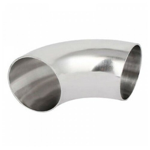 Отвод трубы глушителя из нерж. cтали D=54, угол 90