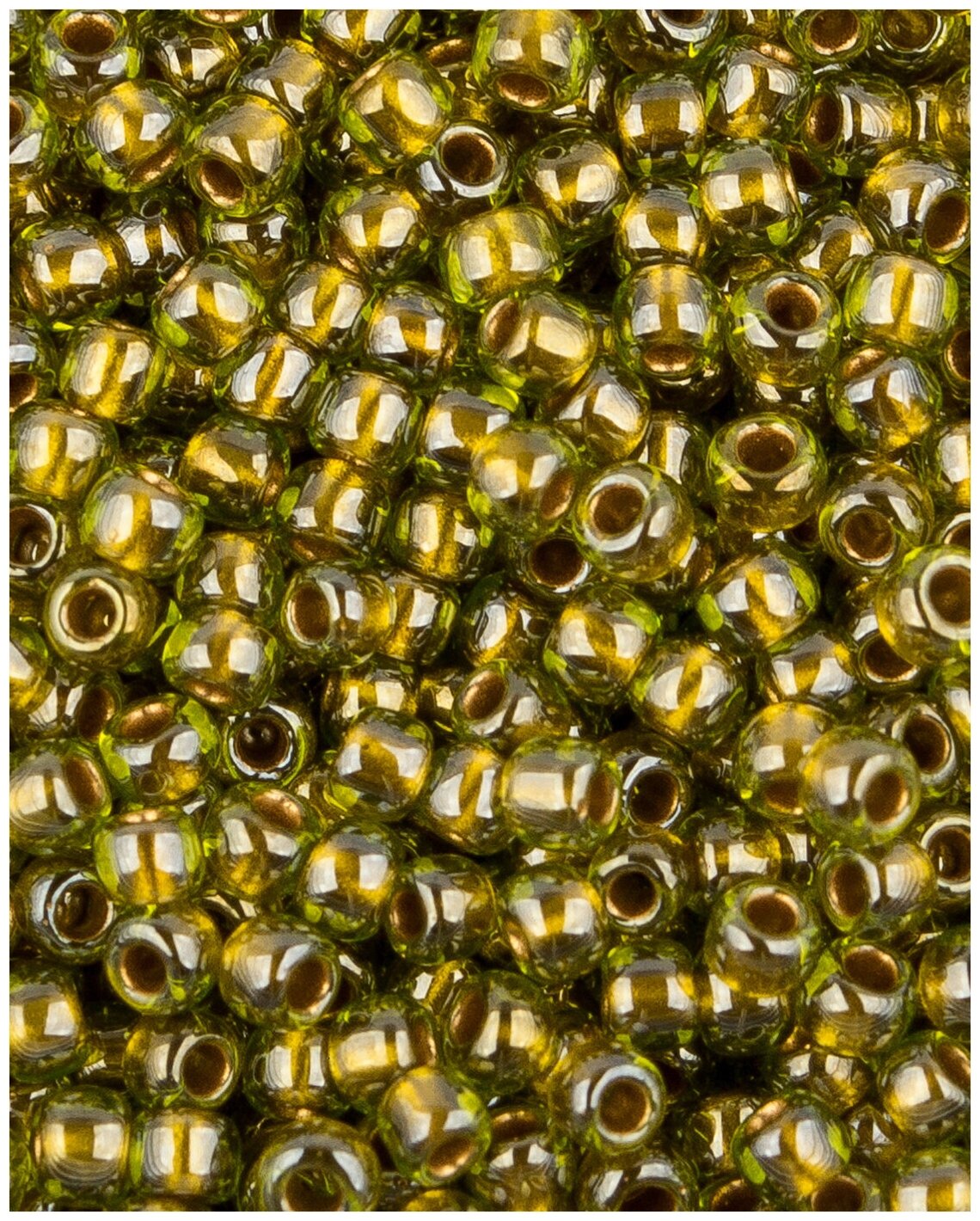 Японский бисер Toho, размер 11/0, цвет: Внутренняя позолота радужный перидот (991), 10 грамм