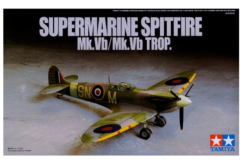 60756 Tamiya Британский истребитель Supermarine Spitfire Mk.Vb/Mk.Vb Trop. (1:72)