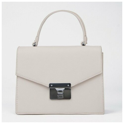 Сумка-мессенджер на клапане, наружный карман, длинный ремень, цвет светло-розовый