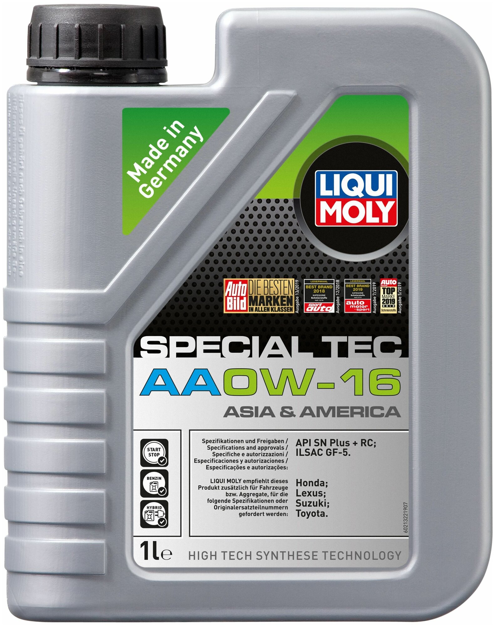 Синтетическое моторное масло LIQUI MOLY Special Tec AA 0W-16, 1 л