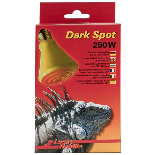 лампа галогенная lucky reptile halogen sun spot 100вт e27 германия Лампа тепловая керамическая LUCKY REPTILE Dark Spot 250Вт (Германия)