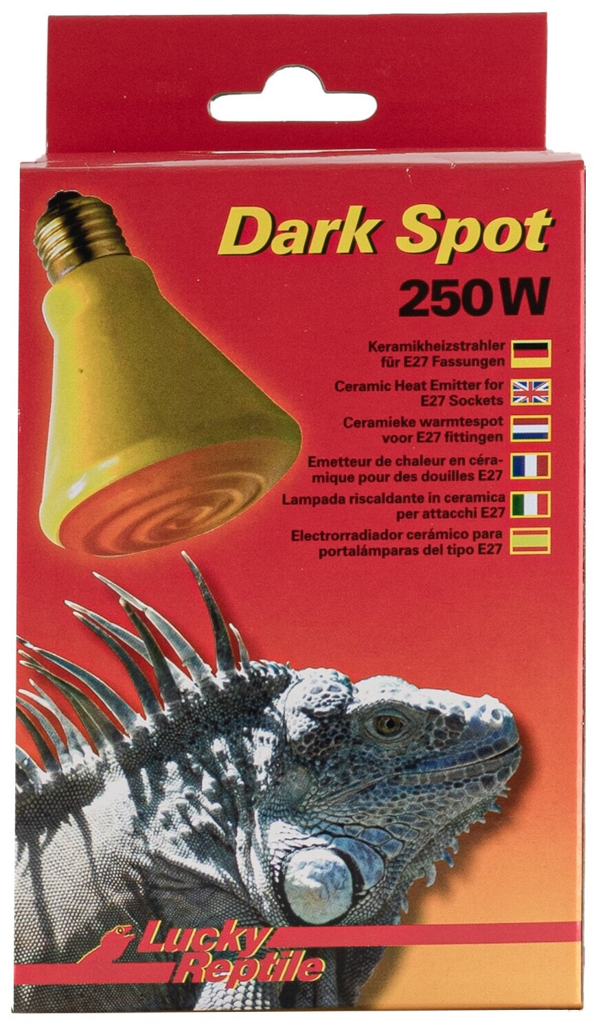 Лампа тепловая керамическая LUCKY REPTILE "Dark Spot 250Вт" (Германия)