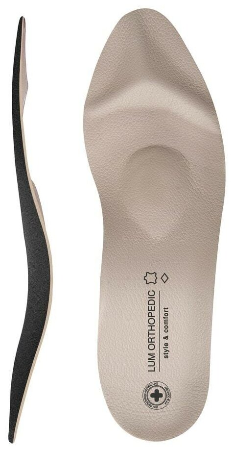 Стельки ортопедические каркасные, для модельной обуви, каблук до 7 см, межпальцевая перегородка LUM207, Luomma, размер 39