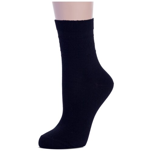 Носки RuSocks, 5 уп., размер 23 (35-37), черный комплект коротких хлопковых женских носков из 3 х пар цветные с принтом