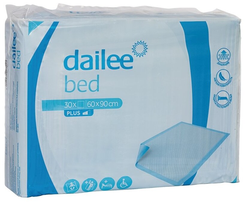 Одноразовые пеленки впитывающие гигиенические Dailee 60x90 30 шт.