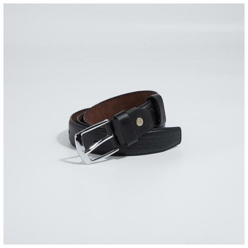 фото Ремень, ширина 2,8 см, винт, пряжка металл, цвет чёрный бренд ко