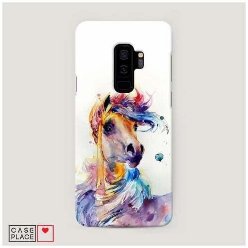 фото Чехол пластиковый samsung galaxy s9 plus лошадь арт 2 case place