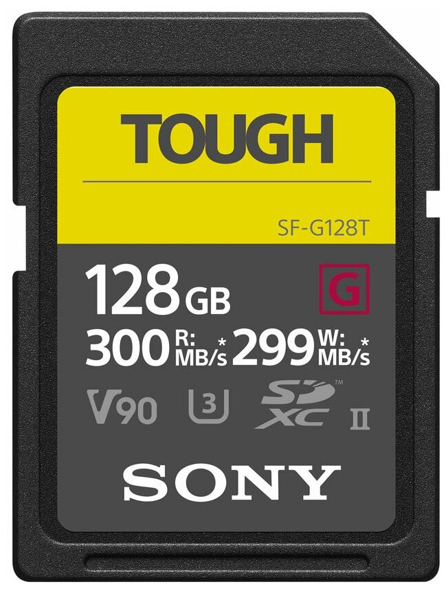 Карта памяти Sony SDXC 128GB Tough UHS-II 299/300Mb/s