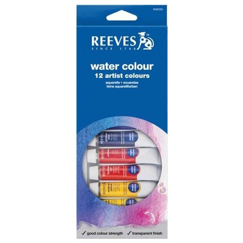 reeves набор акварельных красок в тюбиках по 10 мл 12 цветов sela Reeves Набор акварельный, 12х10мл