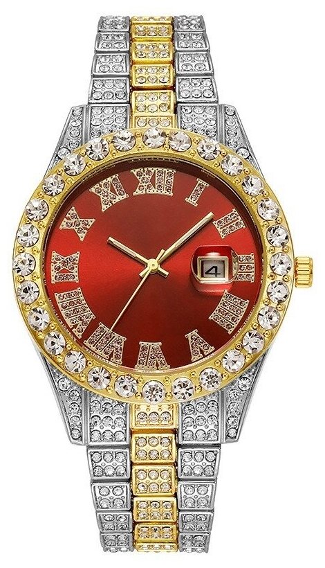 Женские наручные часы со стразами мужские часы со стразами мужские часы часы женские женские часы красный циферблат Universal-Sale