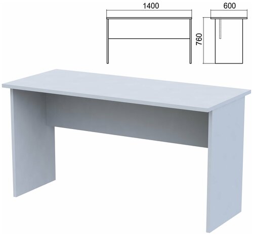 Стол письменный Арго, 1400x600x760 мм, серый шт.