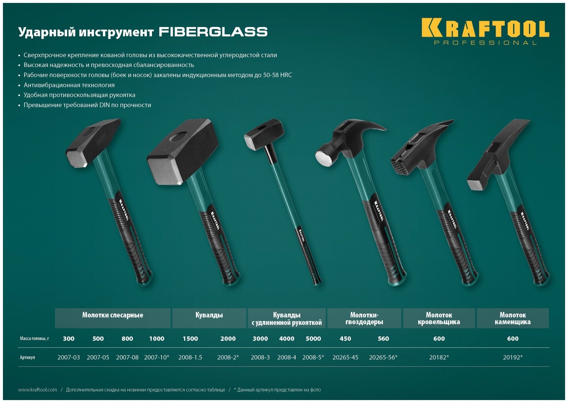 KRAFTOOL Fiberglass 600 г, Молоток каменщика (20192) - фотография № 7