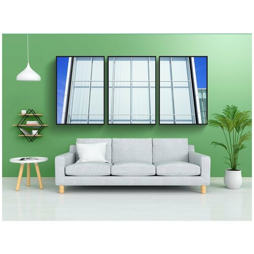 фото Набор модулных постеров для интерьера "кунстхалле weishaupt, ulm, kusthalle" 60x90 см. в тубусе, без рамки lotsprints