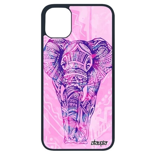 фото Красивый чехол на смартфон // iphone 11 pro // "слон" стиль африканский, utaupia, розовый