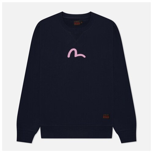 Мужская толстовка Evisu Basic Crew Neck Seagull Print синий, Размер XXL