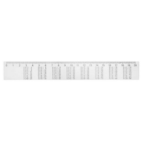 Линейка справочная 20 см Таблица умножения прозрачная линейка справочная 20 см таблица умножения