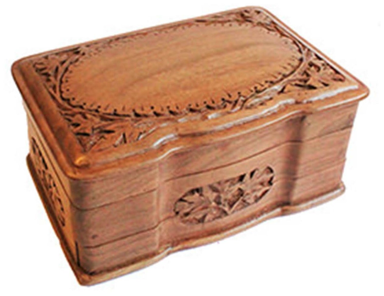 Шкатулка, дерево/орех, ручная работа, с секретным замком, 3 отделения,16*10*7,5см Индия