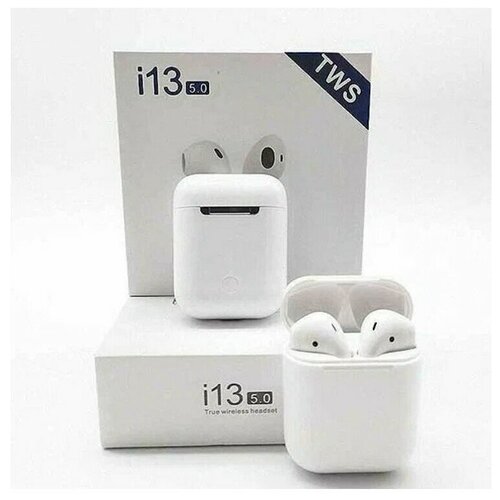 Беспроводные наушники i13 Гарнитура Bluetooth с микрофоном для смартфона Блютуз наушники TWS наушники для айфона Наушники для андройда 65000₽