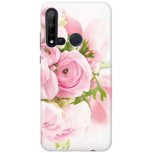 фото Gosso ультратонкий силиконовый чехол-накладка для huawei nova 5i / p20 lite (2019) с принтом "розовые розы"