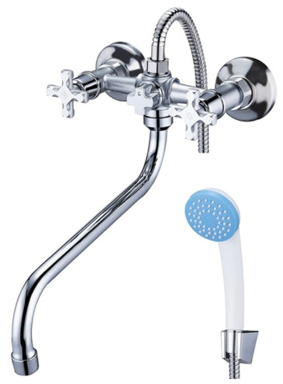 Смеситель для ванны с длинным поворотным изливом ZERIX JIK7