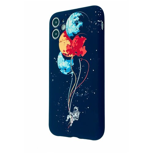 фото Чехол накладка luxo spaceman iphone 11 светится в темноте, с защитой камер и софт тач техномарт