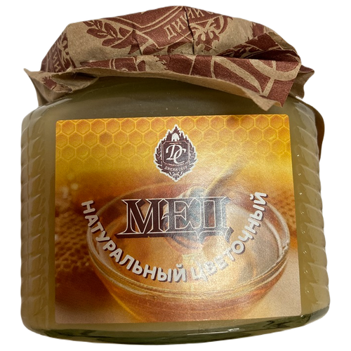 Мёд натуральный "Луговой" цветочный стеклянная банка 0,39 литра (550 гр)