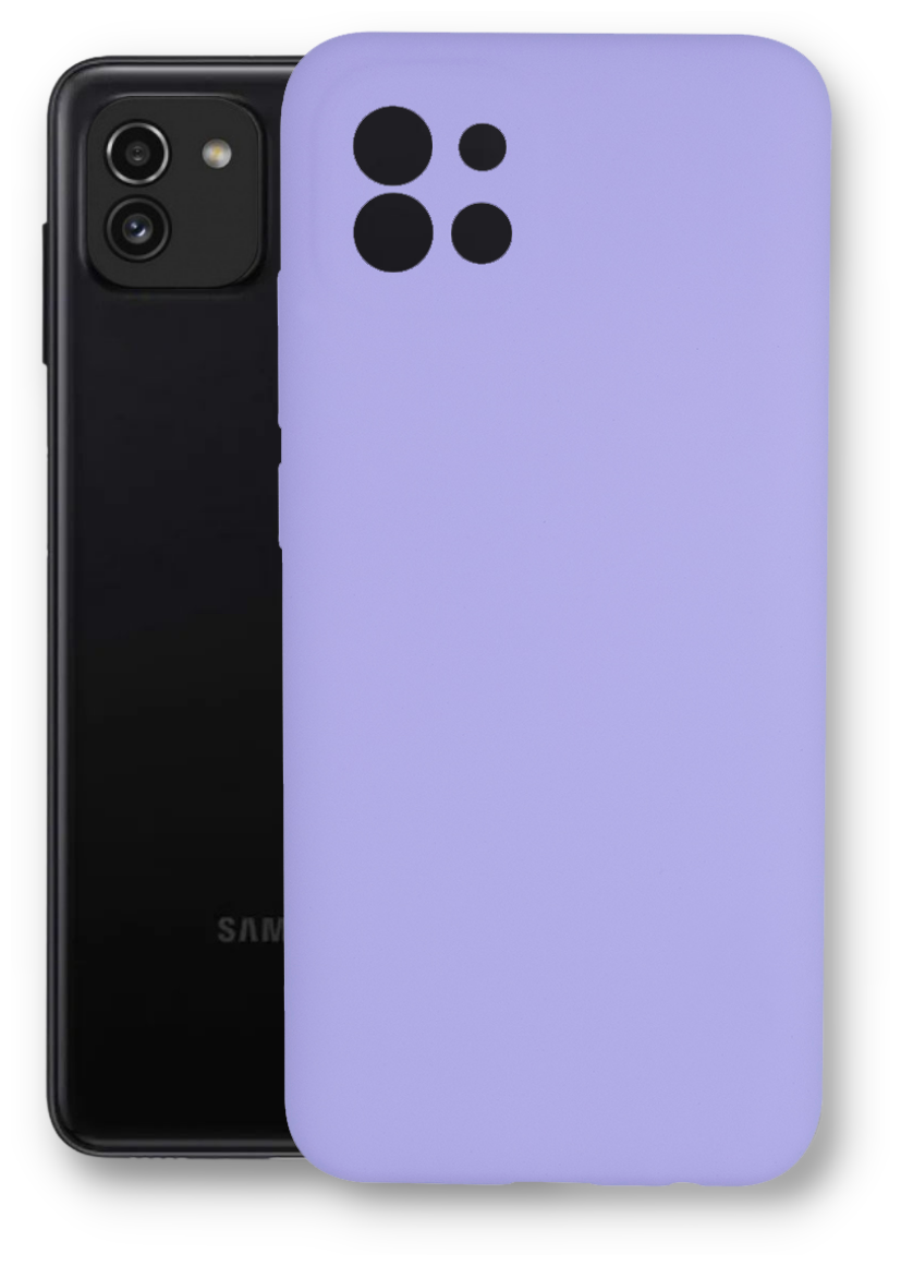 Чехол Silicone Cover №5 для Samsung Galaxy A03. Накладка / бампер с защитой камеры Самсунг А03