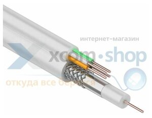 Кабель Rexant кксв-в + 4х0.5мм, 100м, белый 01-4021