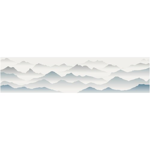 Флизелиновые фотообои Уютная стена Густой туман над горными хребтами 1130х270 см с текстурой Песок