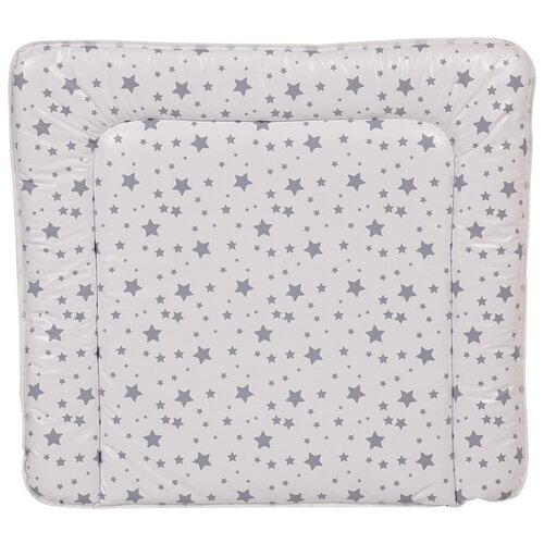 фото Пеленальный матрас polini звезды 77х72 см белый/серый