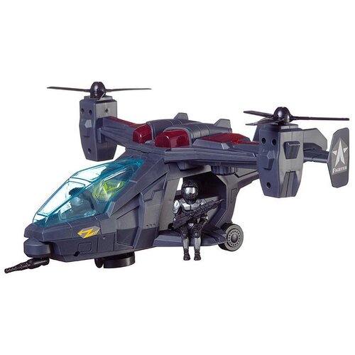 вертолет военный abtoys ястребиный глаз световые и звуковые эффекты в коробке c 00392 Вертолет ABtoys Ястребиный глаз, Боевая сила, C-00392, 34 см, серый