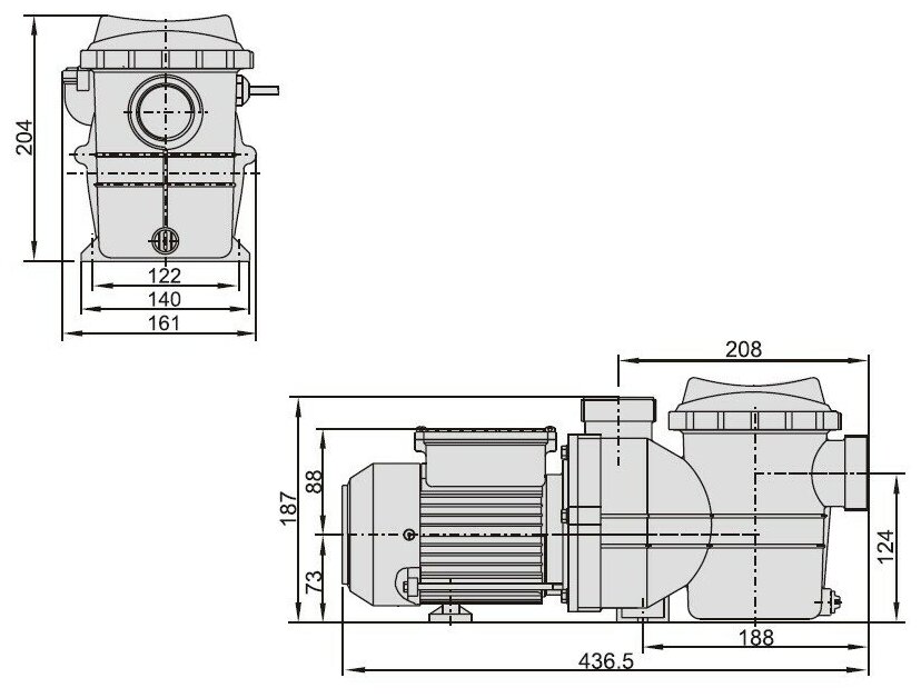 Насос Aquaviva LX SMP015M (220В, 4 м3/ч, 0.25НР) - фотография № 2