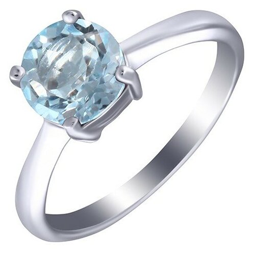 кольца джей ви серебряное кольцо с топазом Кольцо JV, серебро, 925 проба, топаз, размер 16.5