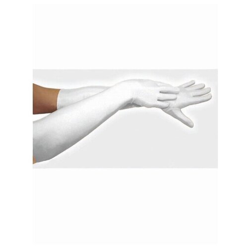 Перчатки карнавальные, дамские / длинные, 40 см. Белые детские карнавальные перчатки белые