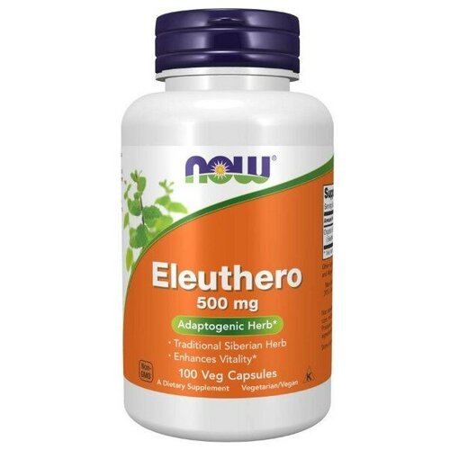 Eleuthero 500 mg 100 капсул Элеутерокок NOW Foods