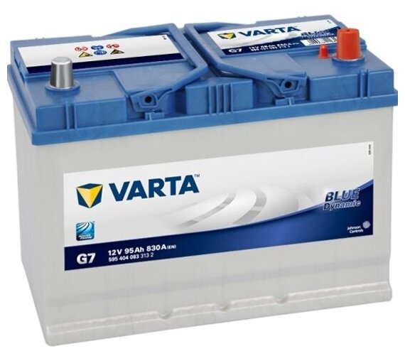 Аккумулятор Varta G7 Blue Dynamic 595 404 083, 306x173x225, обратная полярность, 95 Ач