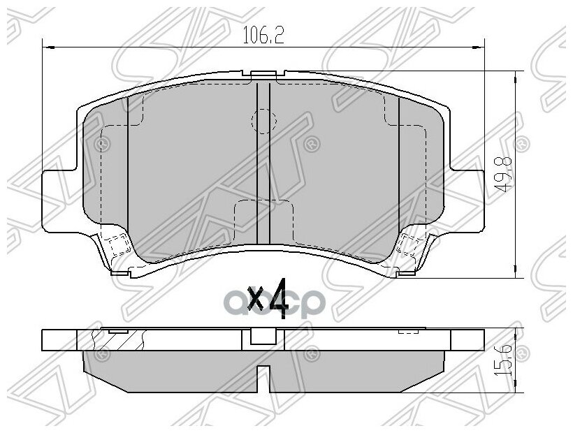 Колодки Тормозные Перед Suzuki Wagon R 00-/Chery A1 07- Sat арт. ST-55810-75F32