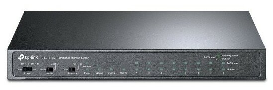 TP-Link Сетевое оборудование TL-SL1311MP Настольный коммутатор на 8 PoE+ портов 10 100 Мбит с и 3 гигабитных порта