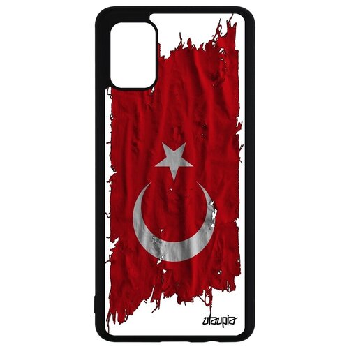 фото Чехол на // samsung galaxy a51 // "флаг турции на ткани" дизайн стиль, utaupia, белый