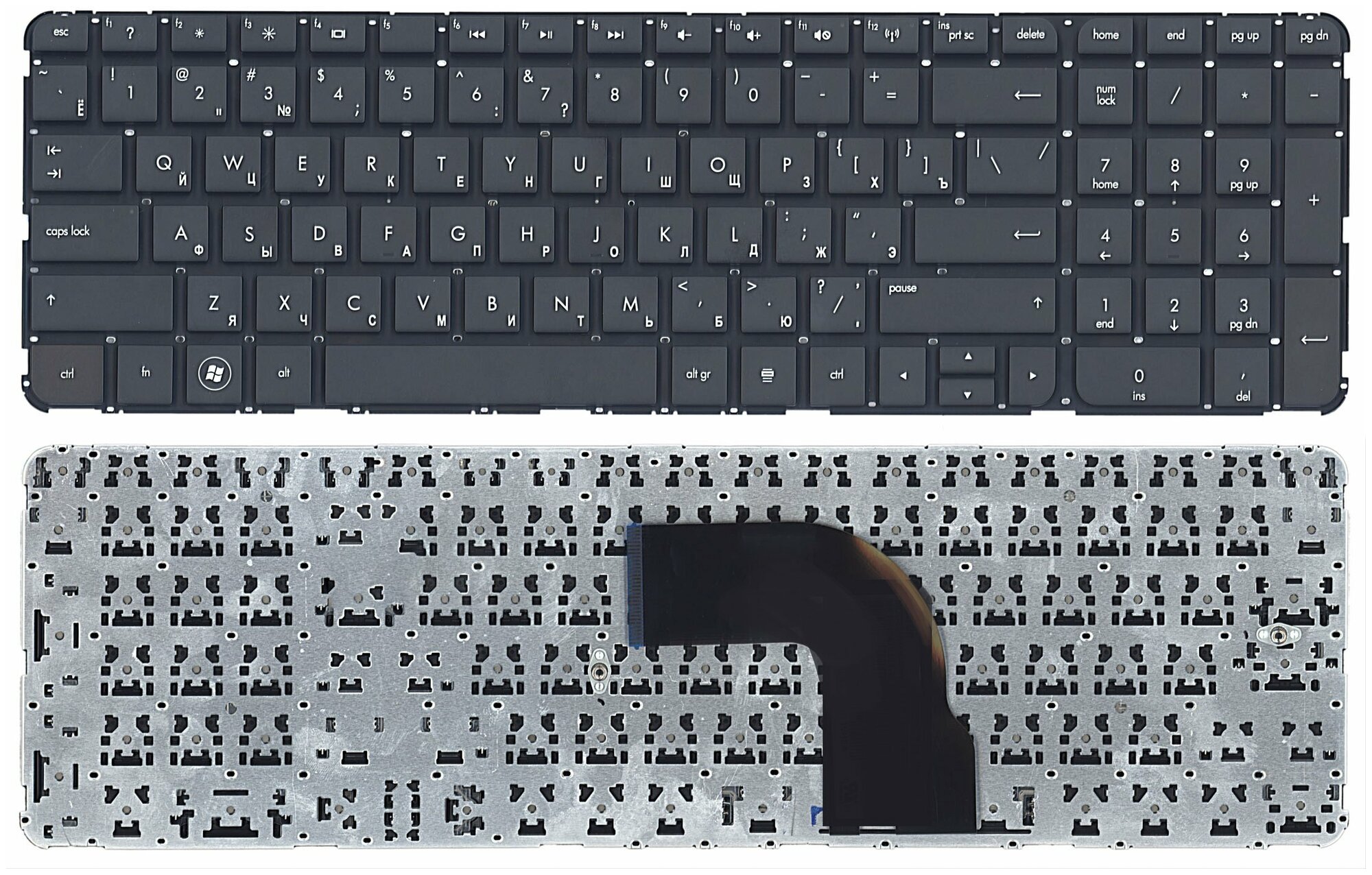 Клавиатура для ноутбука HP Pavilion DV7-7000 черная 1250₽