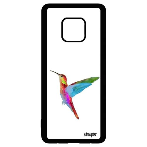 фото Противоударный чехол на мобильный // huawei mate 20 pro // "колибри" птенец полет, utaupia, белый