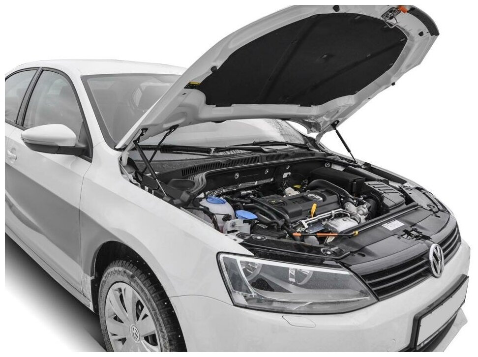 Для Volkswagen Jetta (Фольксваген Джетта) 2010-2018 Газовые упоры (амортизаторы) капота АвтоУпор (UVWJET012)