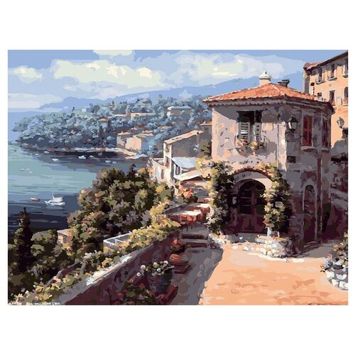 фото Набор для рисования по номерам на холсте "солнечное утро", 30x40 см белоснежка