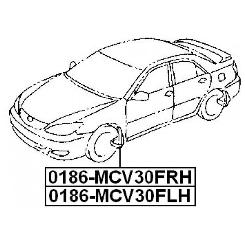 Брызговик пер.лев.TOYOTA CAMRY ACV3/MCV3 01-06