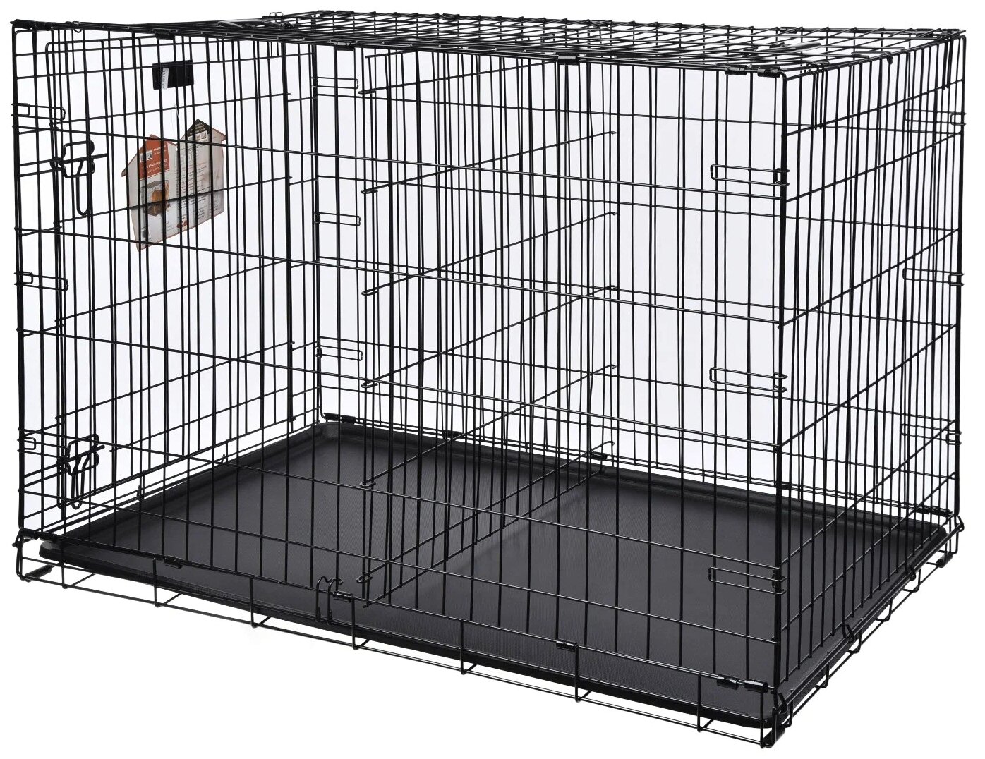 Клетка MidWest iCrate для собак 107х71х76h см, 1 дверь, черная - фотография № 3